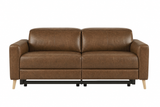 Elodie dual Recliner Sofa in distressed Italian aniline leather