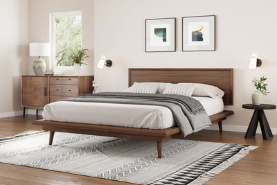 Valencia Greta Wood Queen Bed, Walnut