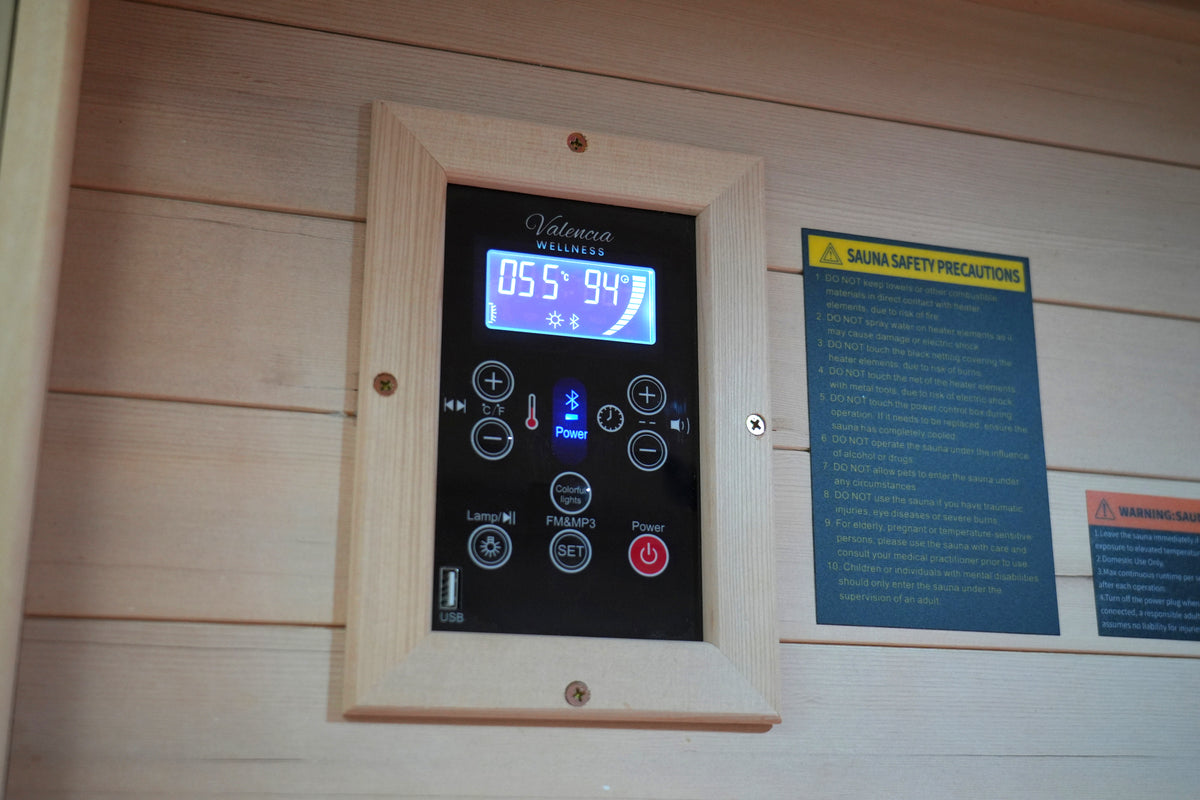 Valencia Aura™ 2-Person Full Spectrum Infrared Sauna | Low-EMF Hemlock