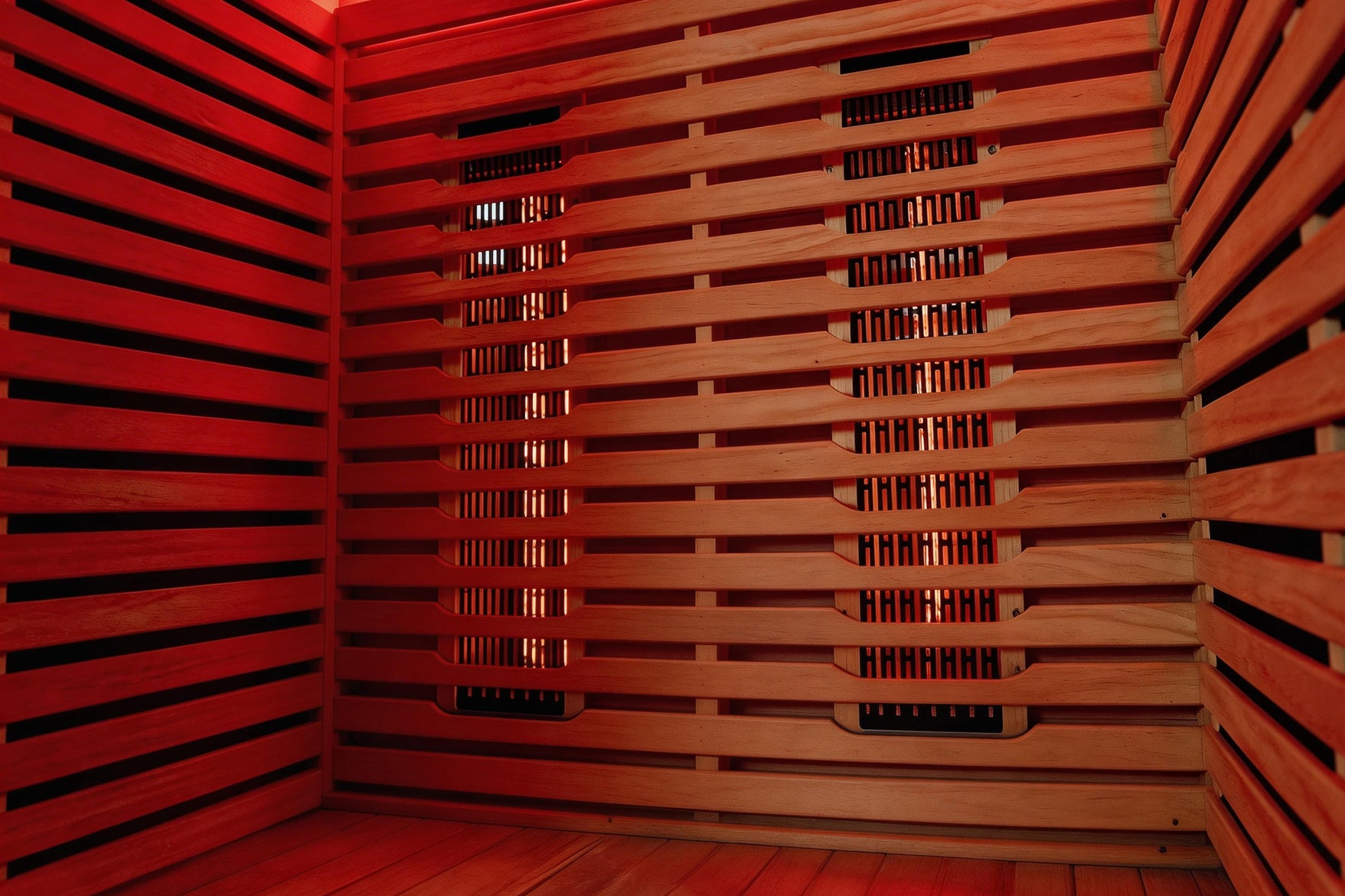 Valencia Aura 2-Person full spectrum infrared sauna close-up of DualWave heater element