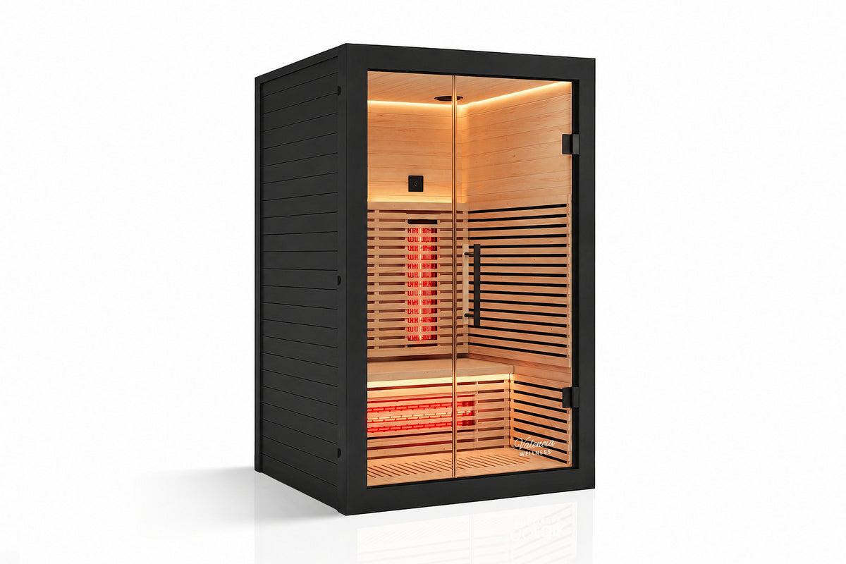 Black exterior sauna collection