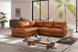 Serena Leather Sectional Sofa - Distressed