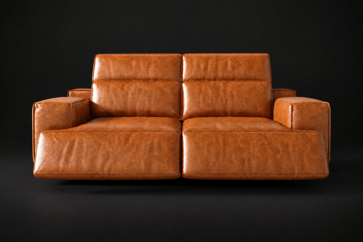 Valentina Distressed Leather Recliner Sofa