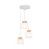 DUO White Jute Natural Pendant Light 3