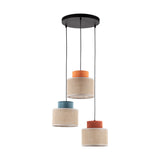 DUO Jute Mix Natural Pendant Light 3