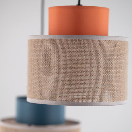 DUO Jute Mix Natural Pendant Light 3
