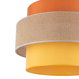 TRIO Jute Mid-Century Boho Large Pendant Ceiling Light Fixture for Kitchen Island, Dining Room & Living Room