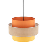 TRIO Jute Mid-Century Boho Large Pendant Ceiling Light Fixture for Kitchen Island, Dining Room & Living Room