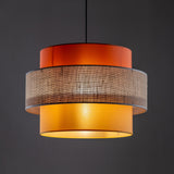 TRIO Jute Mid-Century Boho Large Pendant Ceiling Light Fixture for Kitchen Island, Dining Room & Living Room