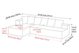 Alexus Corduroy Fabric Sectional Sofa
