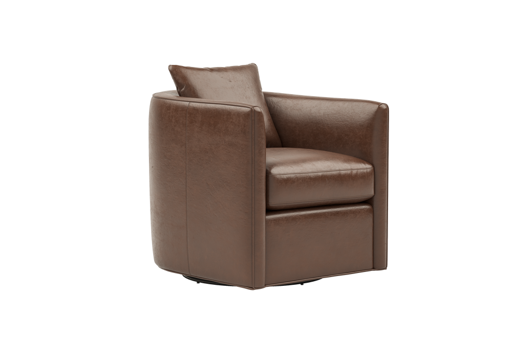 Leather swivel accent online chair