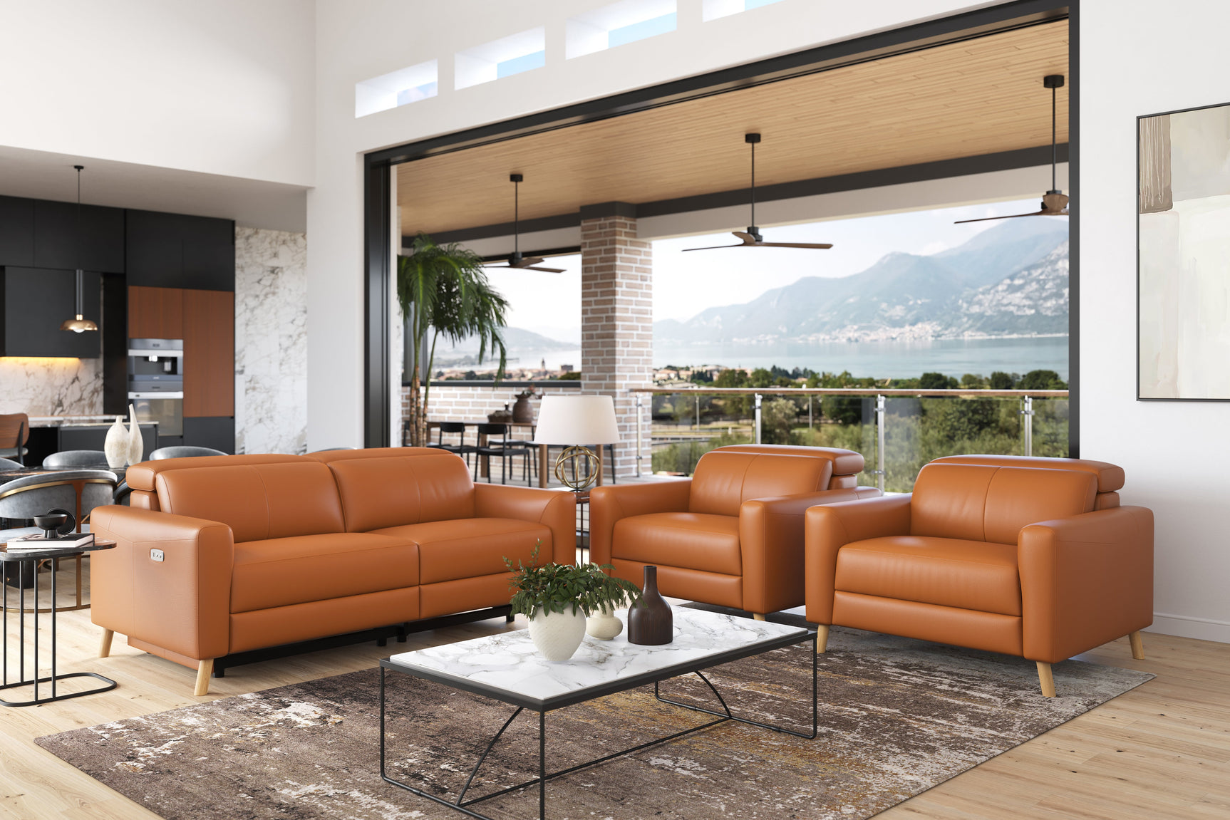 Elodie Leather Accent Chair