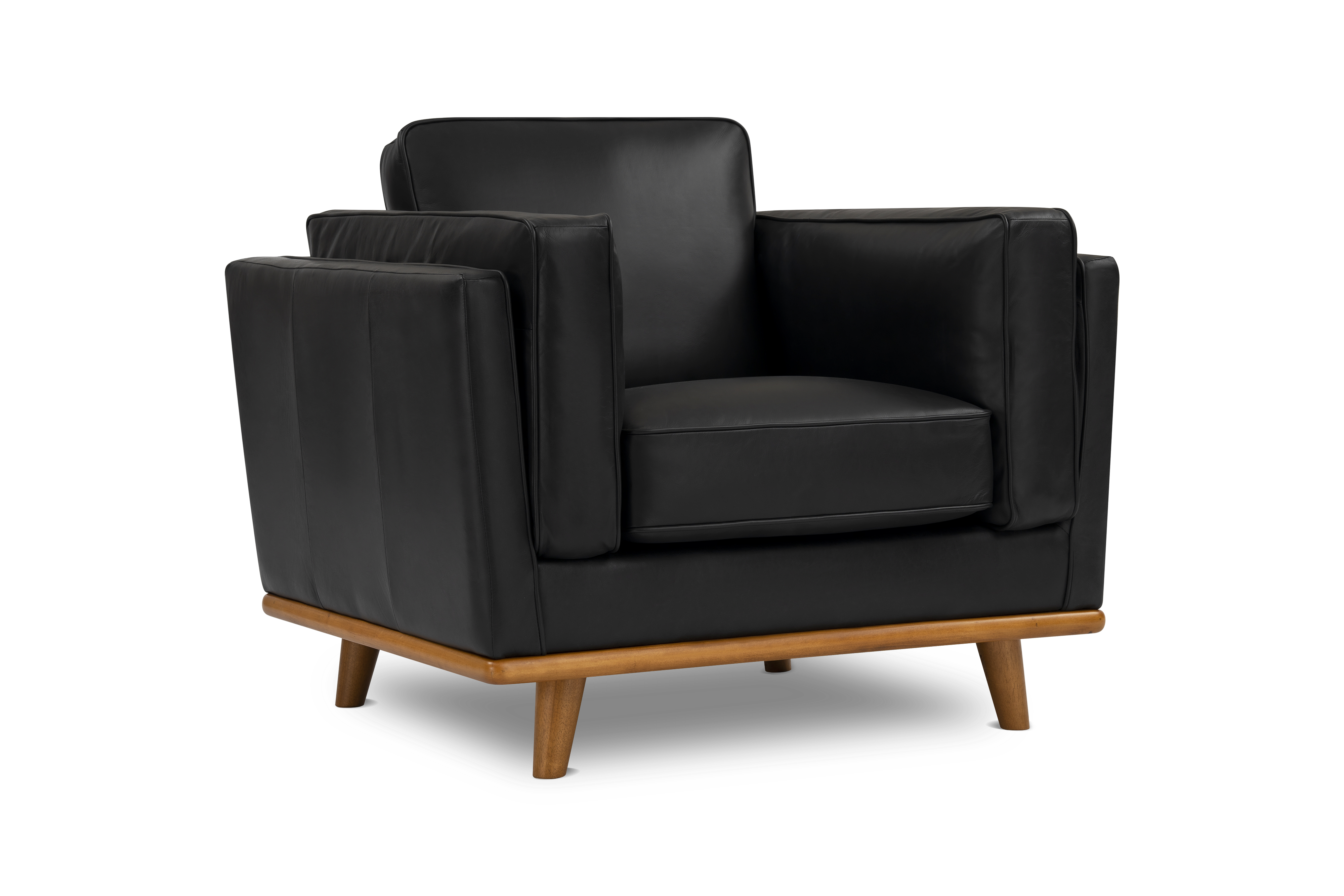 Valencia Artisan Leather Accent Chair, Black