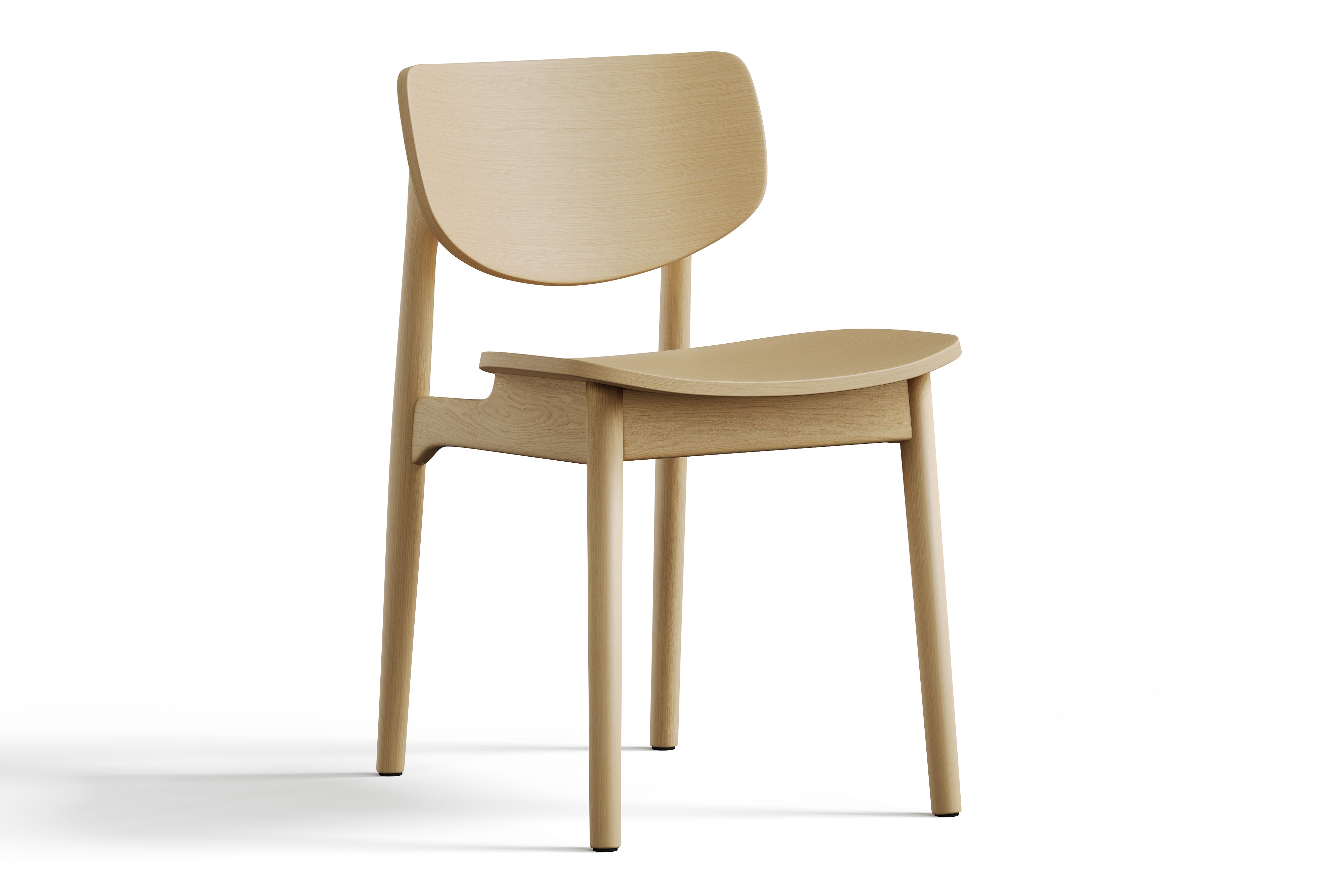 Valencia Simone Wood Dining Chair, Natural