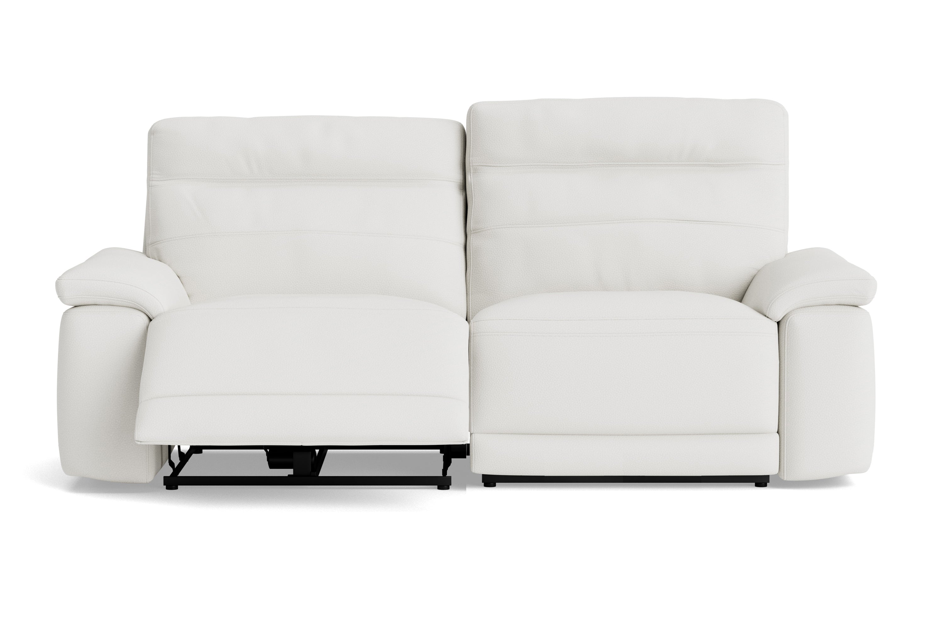 Valencia Vivian Top Grain Leather Wide Seats Sofa, Winter White