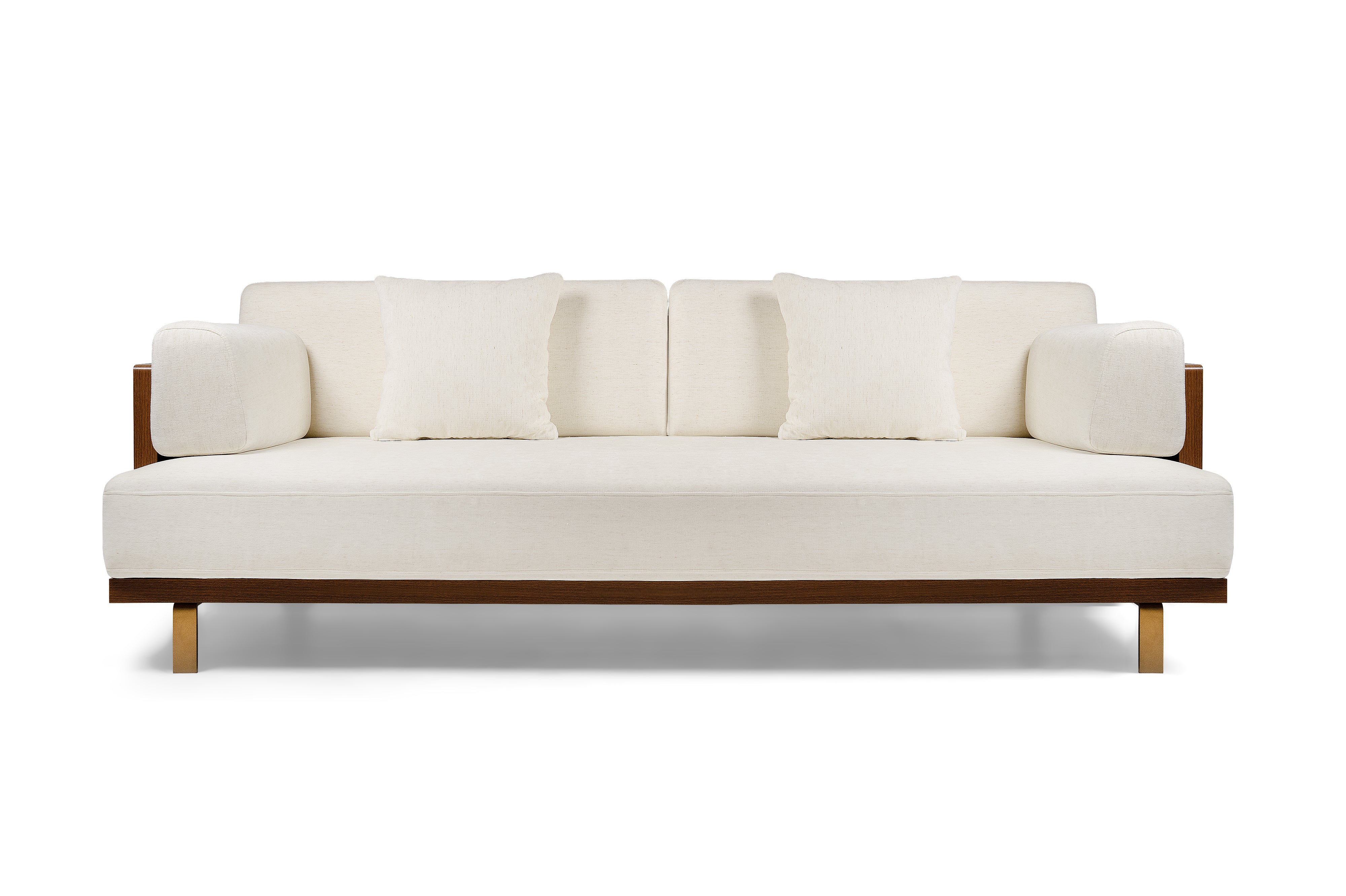 Valencia Emilia Fabric Modern Sofa, Beige