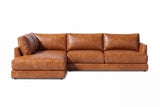 Serena Leather Sectional Sofa - Distressed