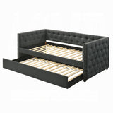 Joy Tufted Daybed w/Trundle - Grey