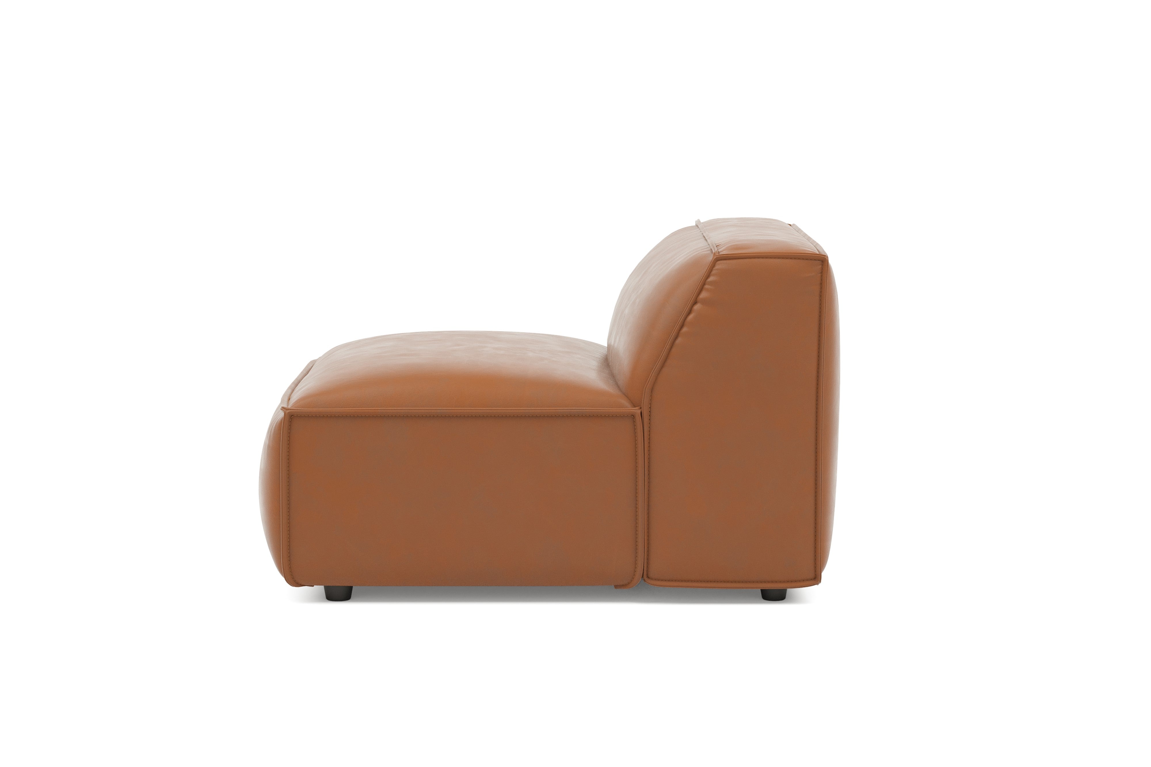 Valencia Nathan Full Aniline Leather Armless Piece, Caramel Brown