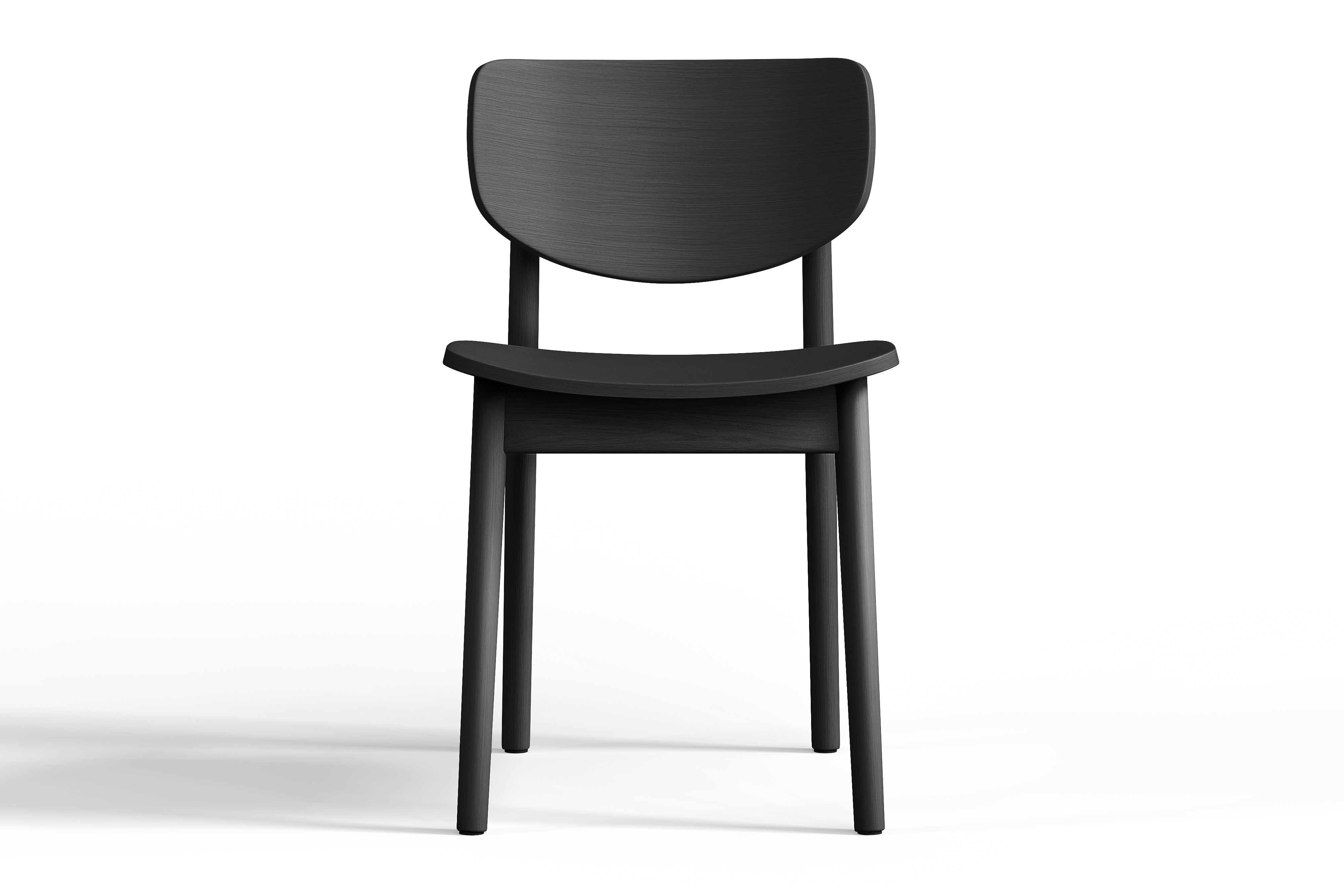 Valencia Simone Wood Dining Chair, Black