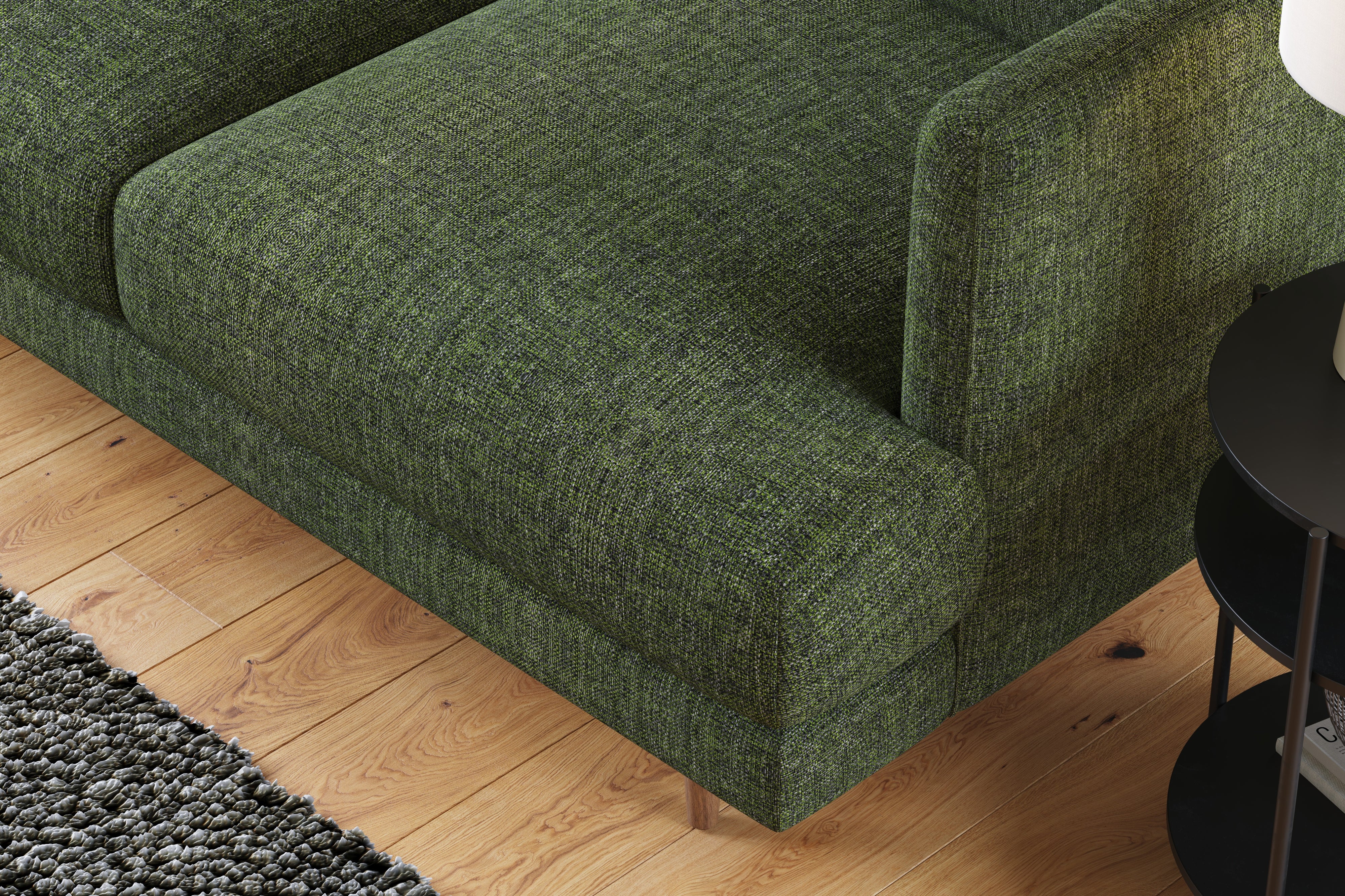 Valencia Bettina Fabric Three Seats Sofa, Forest Green