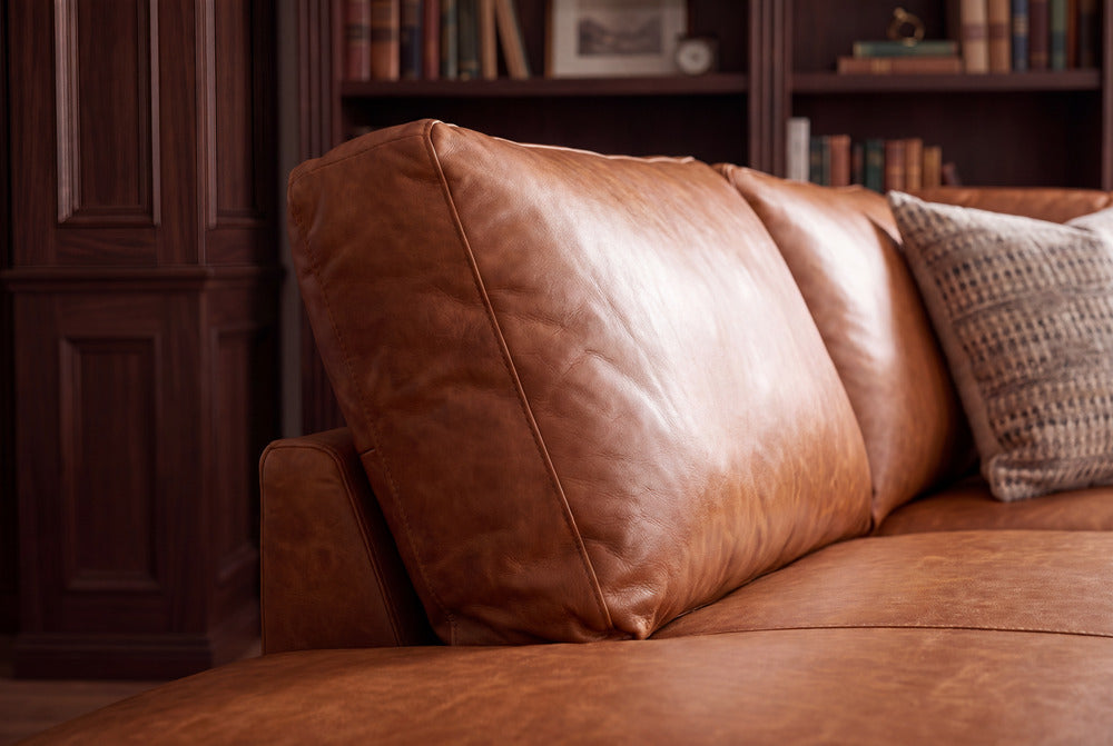 Serena Leather Sectional Sofa - Distressed
