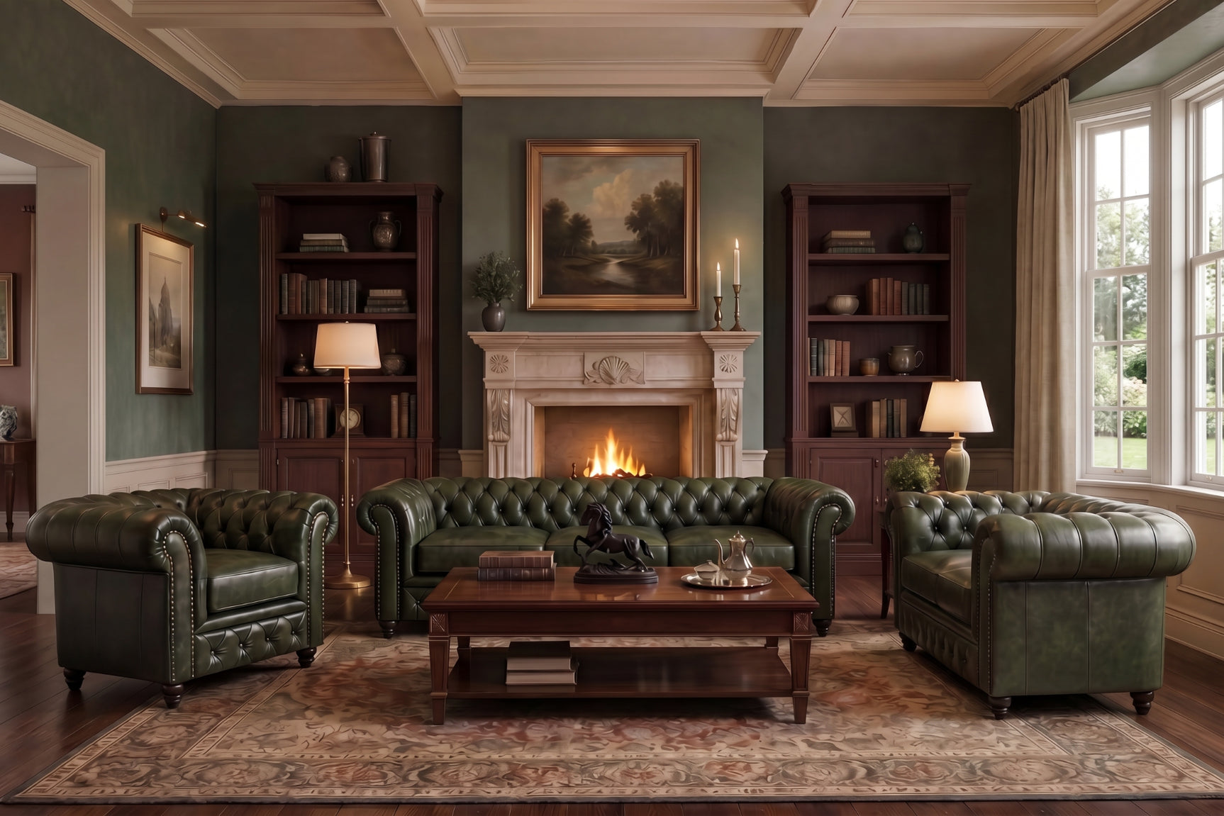 Parma Leather Chesterfield Sofa