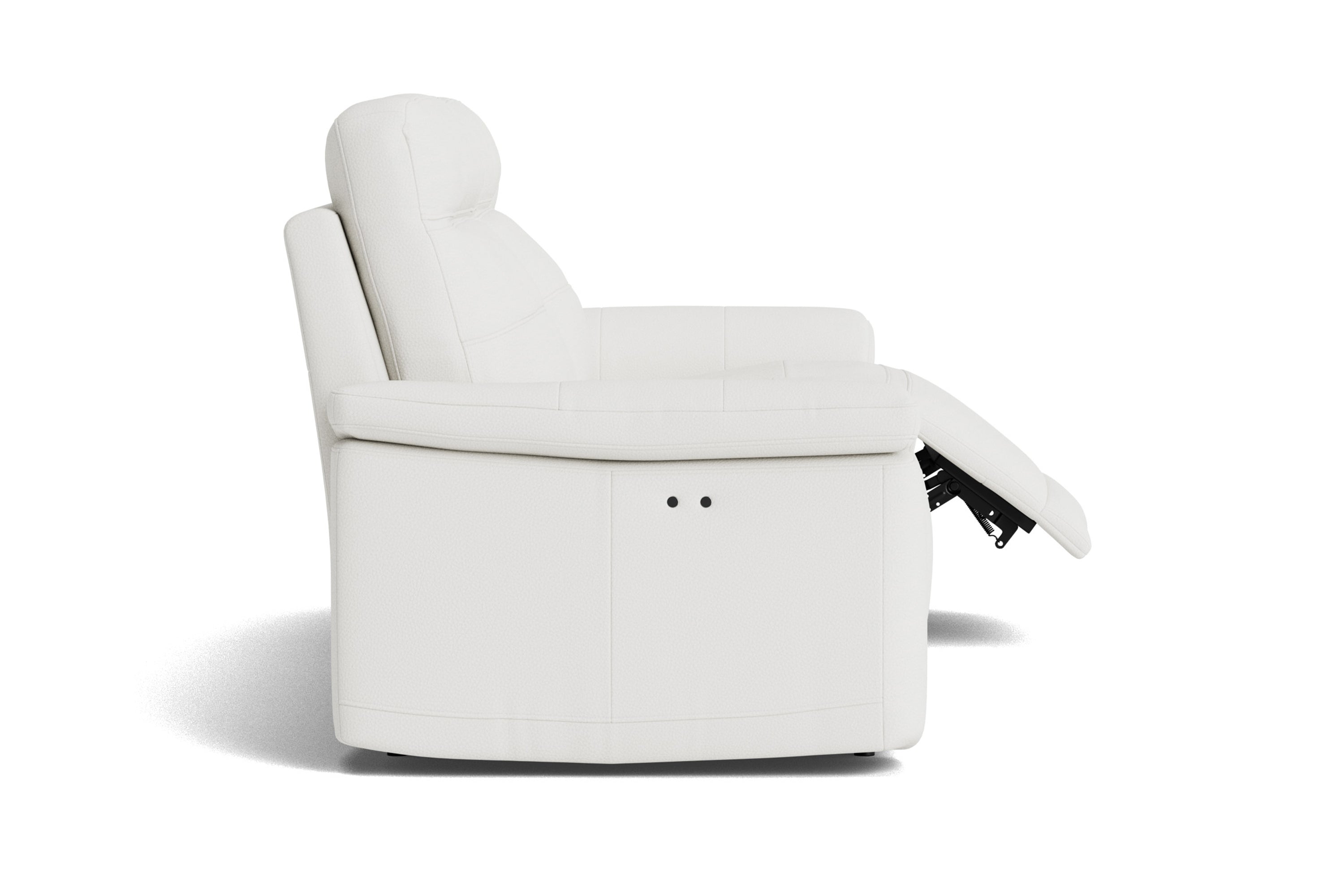 Valencia Vivian Top Grain Leather Recliner Seat, Winter White