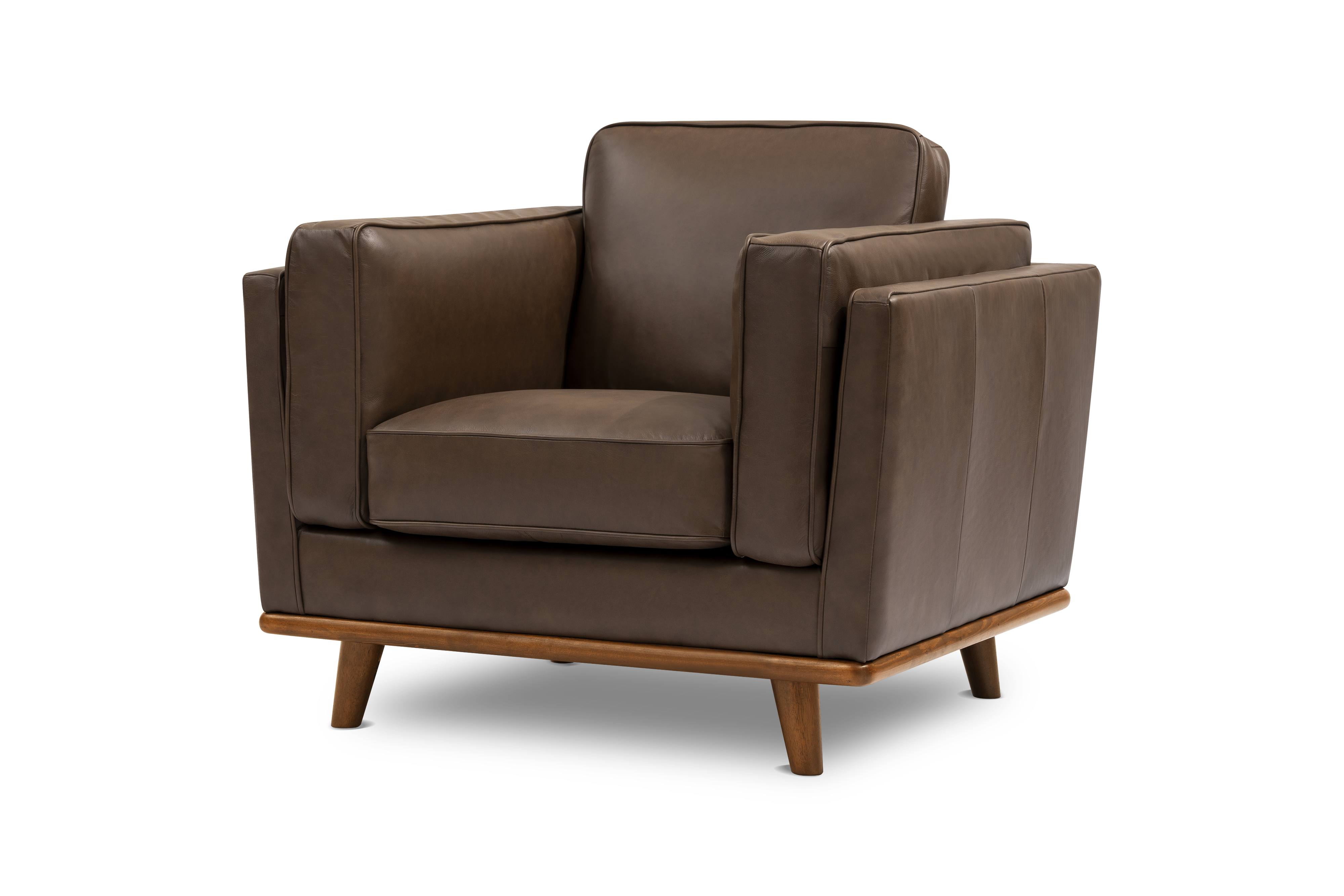 Valencia Artisan Leather Accent Chair, Chocolate