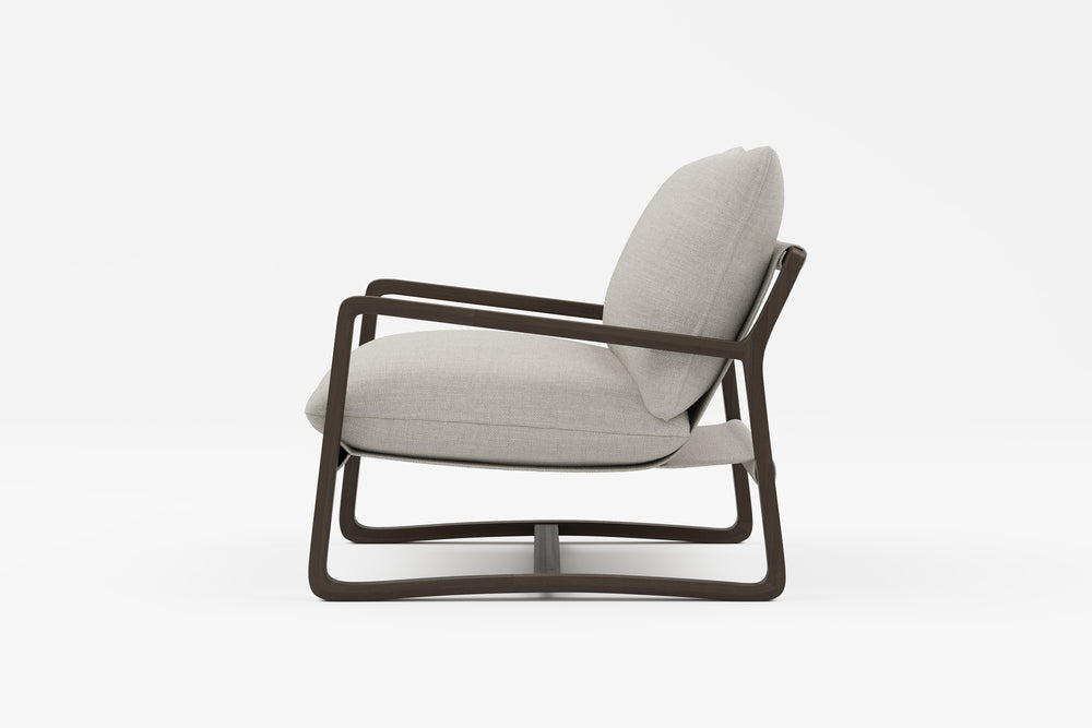 Valencia Lagon Wood Frame Accent Chair, Beige
