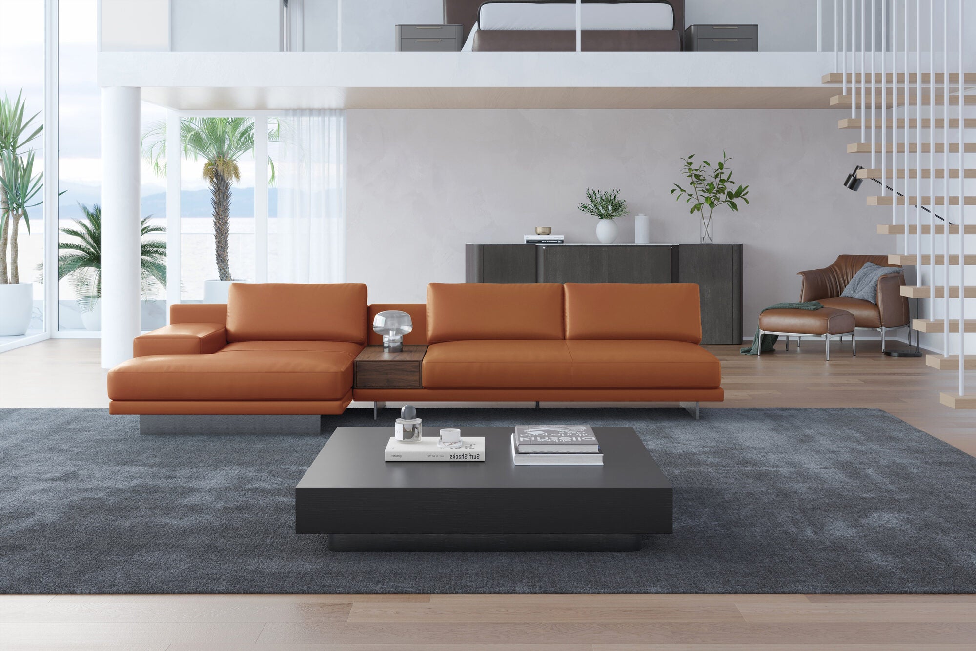 Alessandro Leather Modular Sectional Sofa