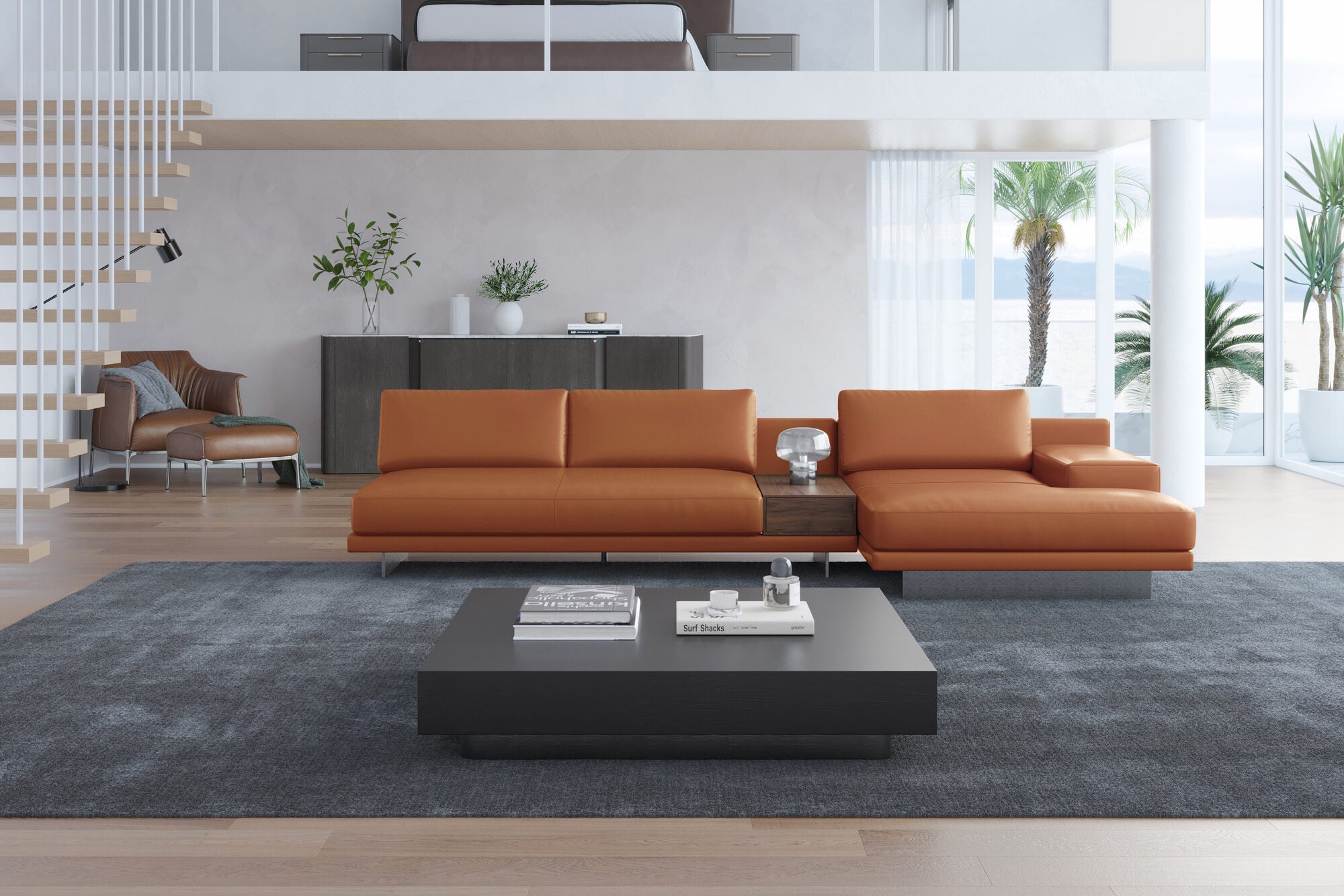 Alessandro Leather Modular Sectional Sofa