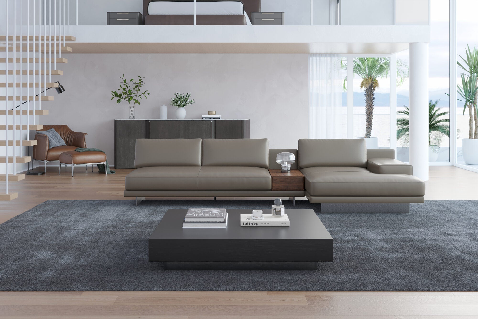 Alessandro Leather Modular Sectional Sofa