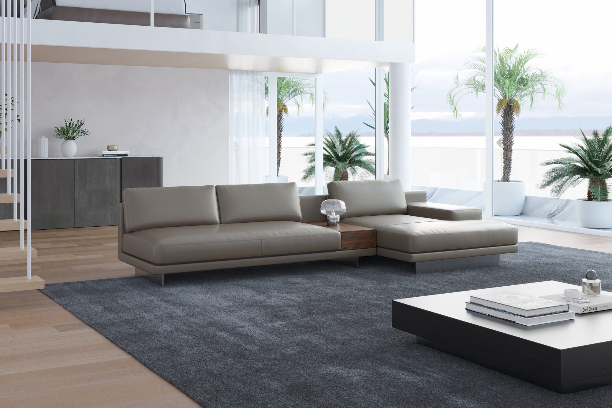 Alessandro Leather Modular Sectional Sofa