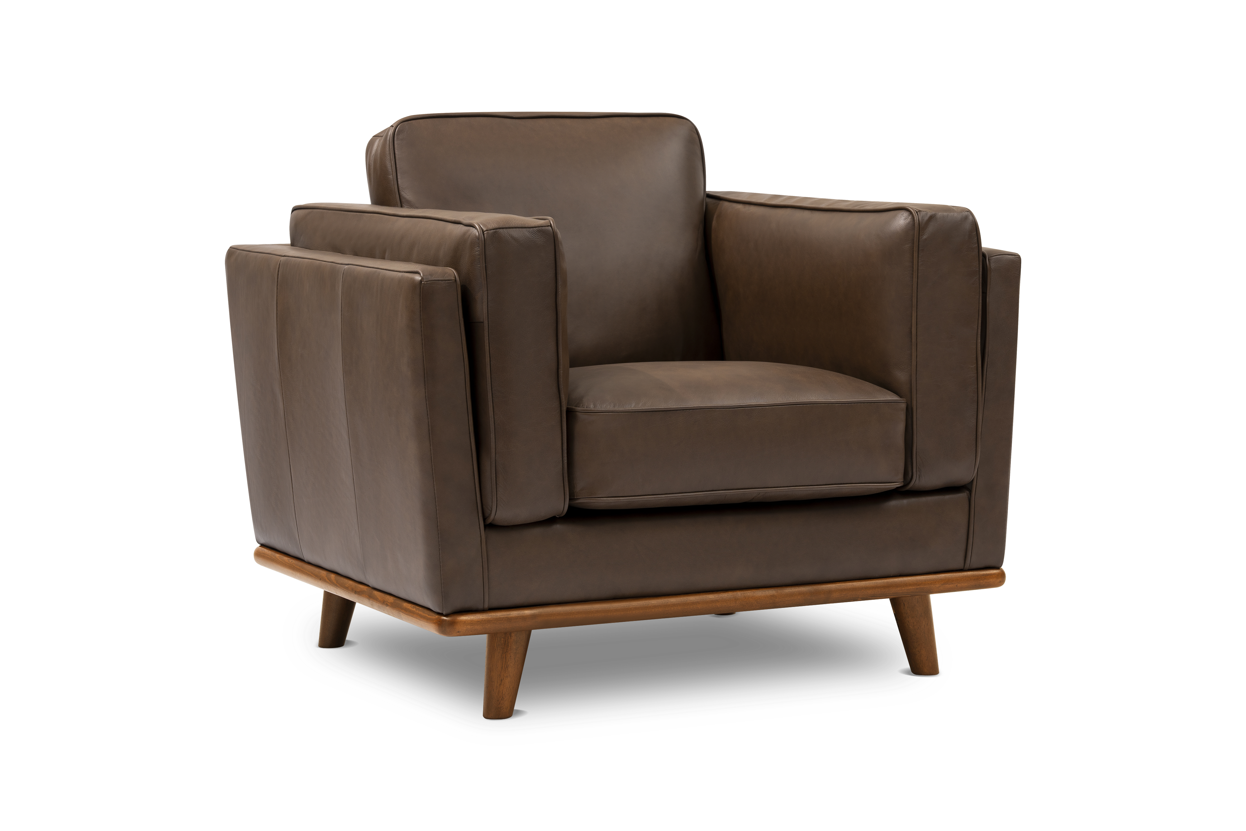 Valencia Artisan Leather Accent Chair, Chocolate