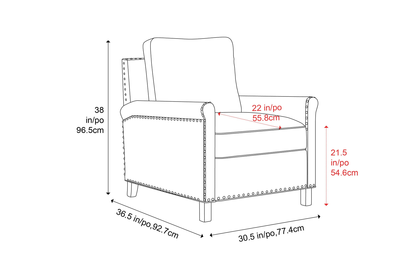 Jovany Leather Recliner Chair