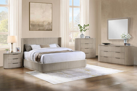 Chianti Luxury Chanel Detail Bed - Light Oak