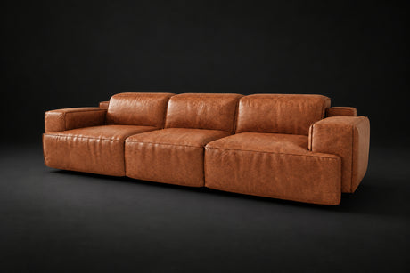 Valentina Distressed Leather Recliner Sofa