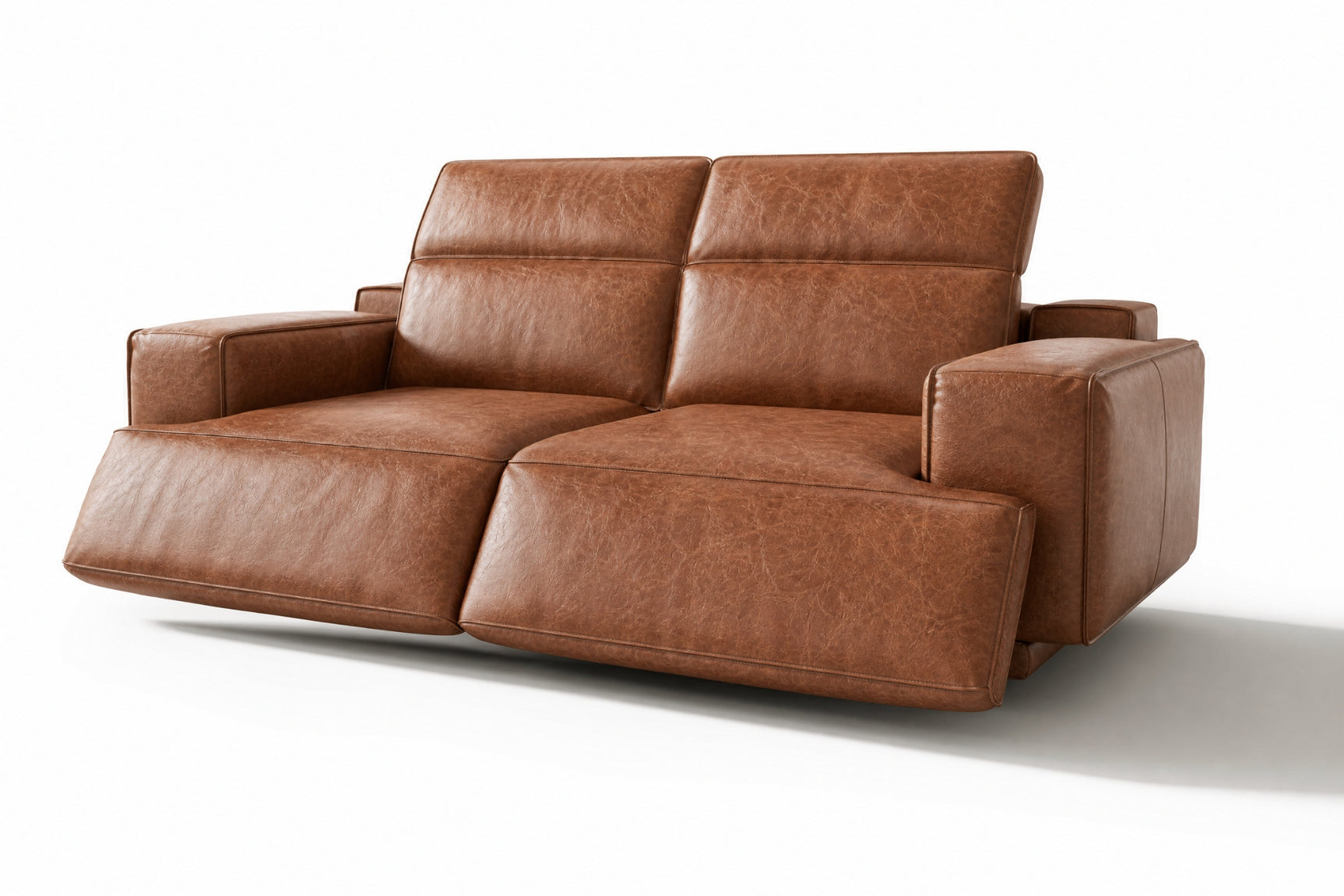 Valentina Distressed Leather Recliner Sofa