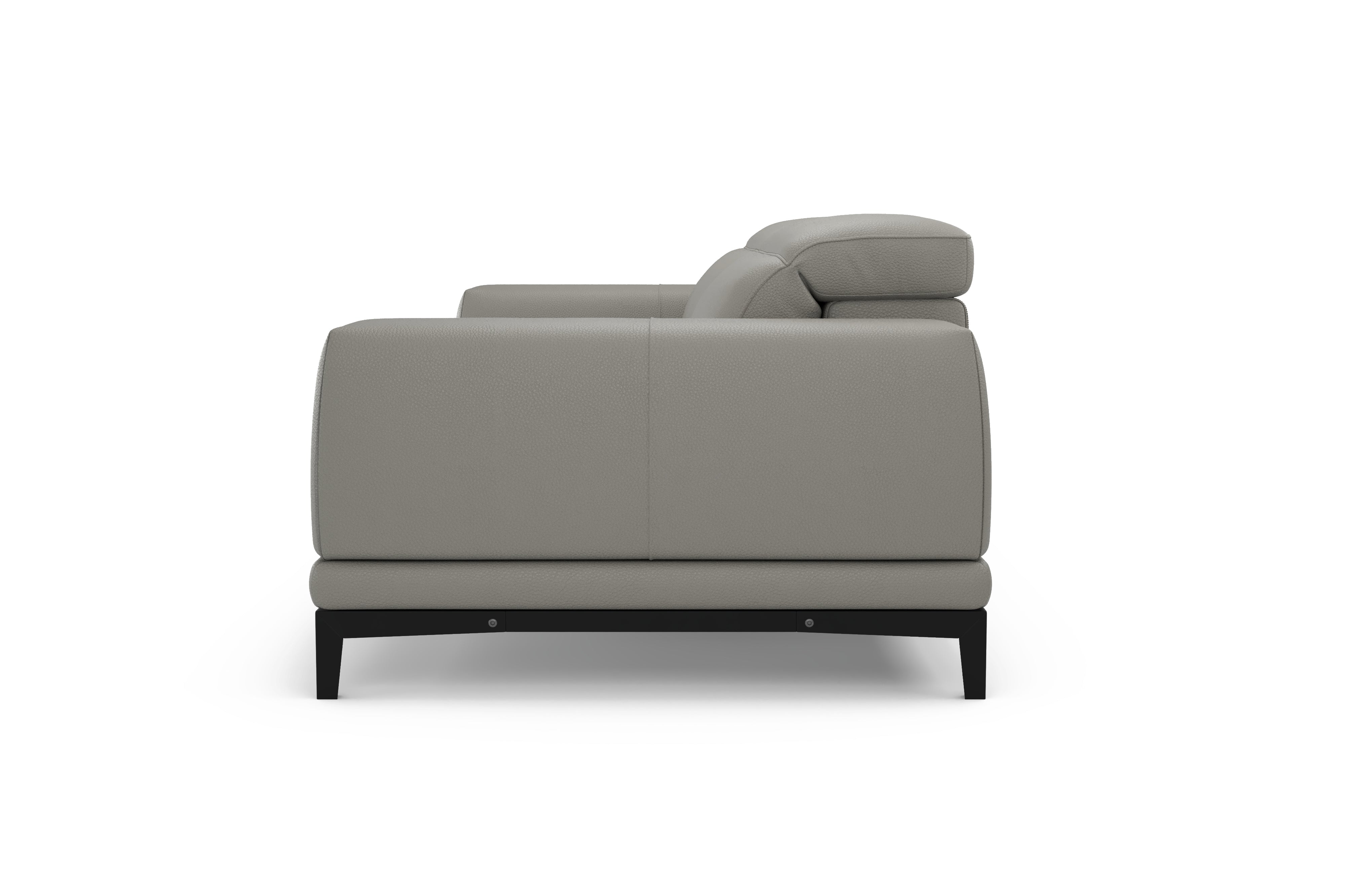 Valencia Valletta Top Grain Leather Wide Seats, Grey