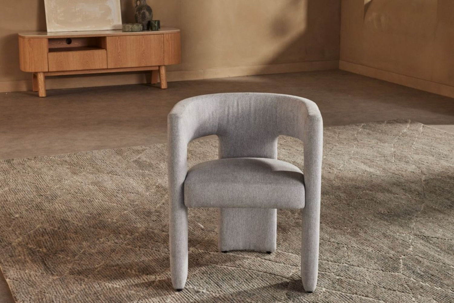 Valencia Andrea Fabric Dining Chair, Light Grey