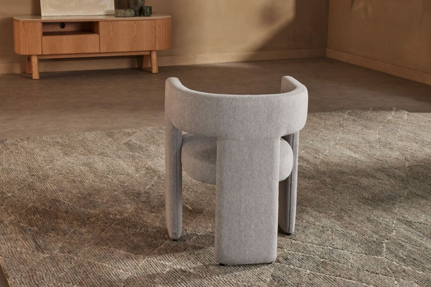 Valencia Andrea Fabric Dining Chair, Light Grey