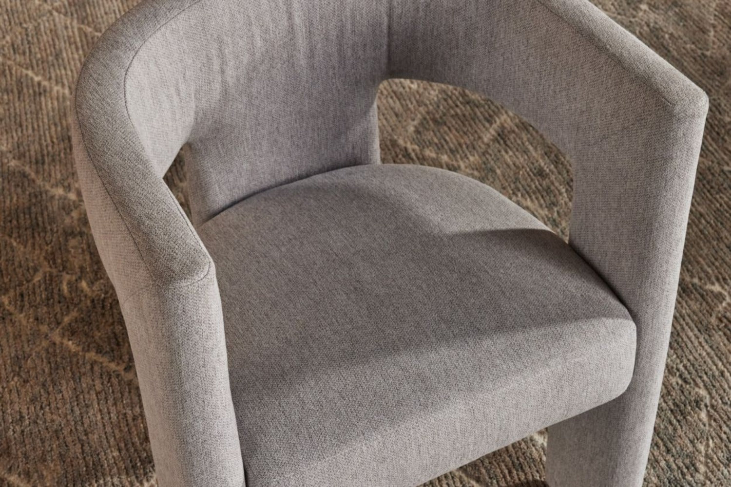 Valencia Andrea Fabric Dining Chair, Light Grey