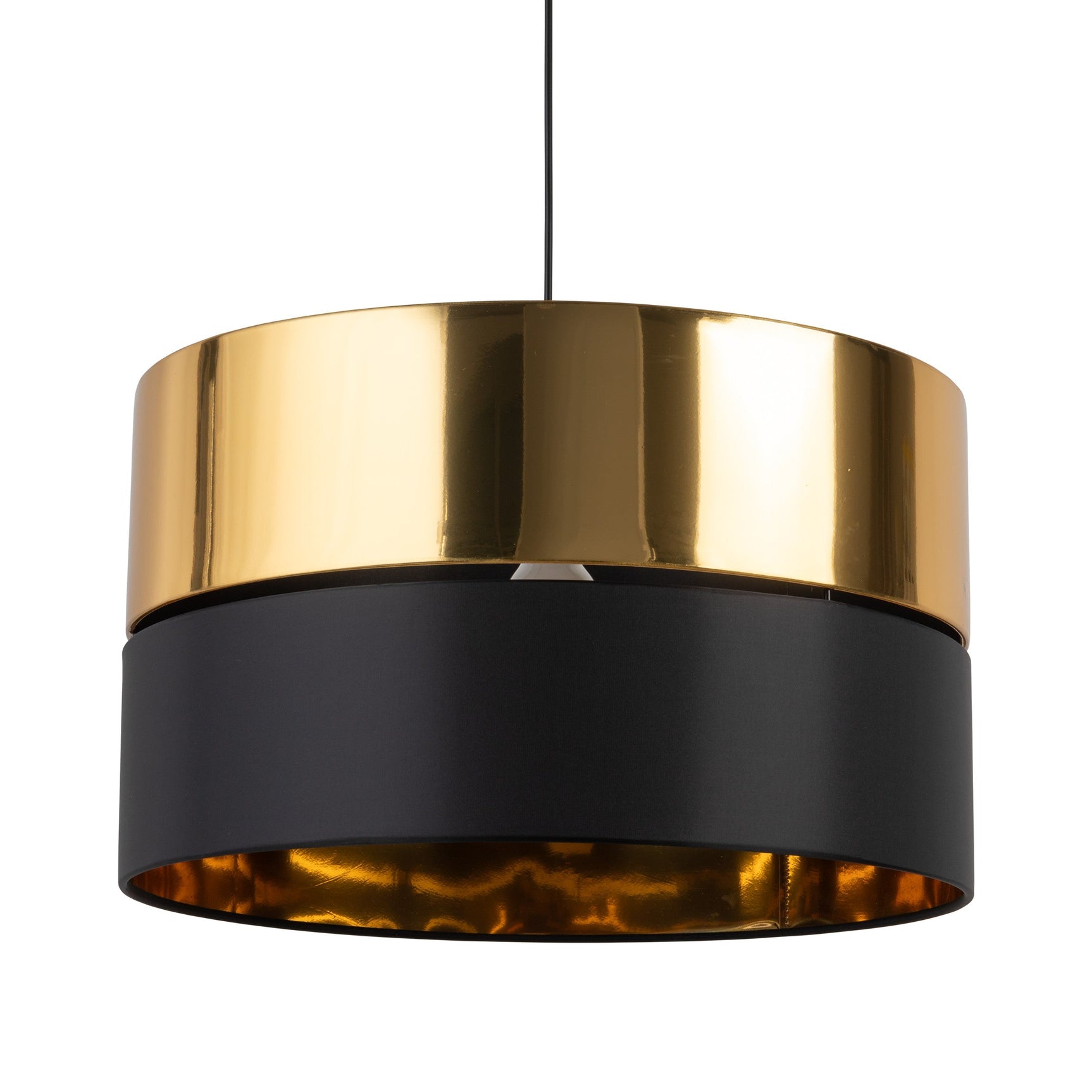 HILTON Black & Gold Pendant Ceiling Light Fixture for Kitchen Island, Dining Room & Living Room – Modern Luxury Lighting