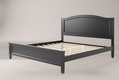 Bolsena Arched Panel Bed in Black, studio photo
