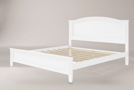 Bolsena Arched Panel Bed in White, studio photo
