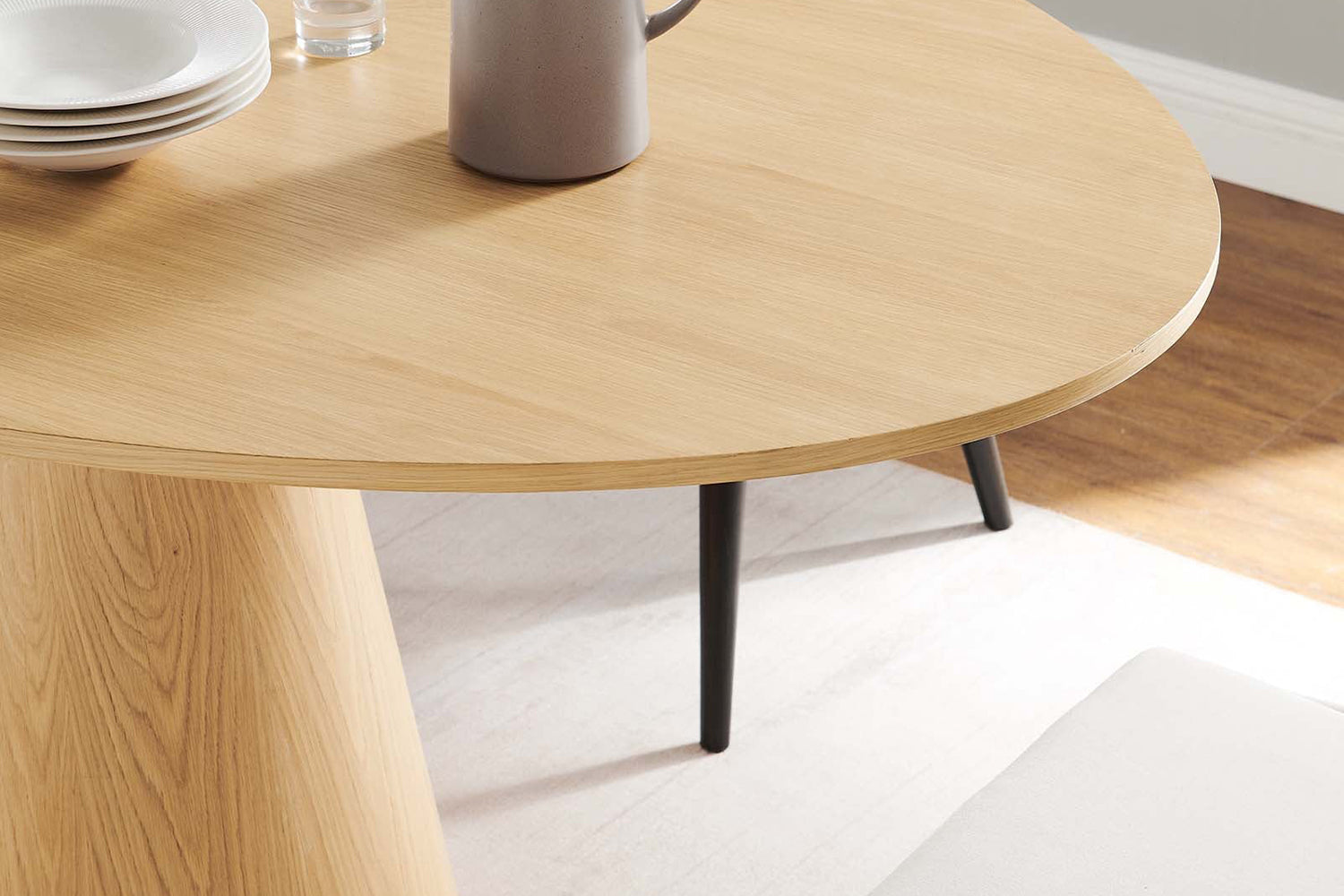 Valencia Becky 75" Oval Dining Table, Oak