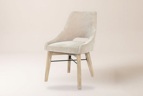 Keaton Curved Dining Chair (Set of 2) in Sand / Light Driftwood, studio photo