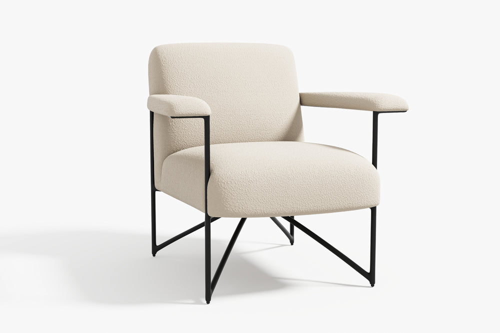 Valencia Naomi Fabric Accent Chair, Beige Color