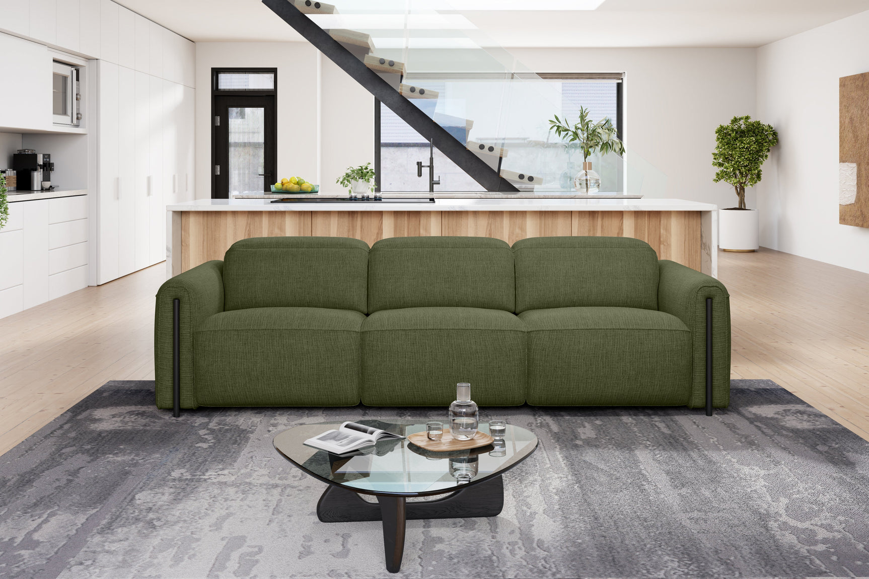 Octavia Fabric Dual Reclining Cloud Sofa